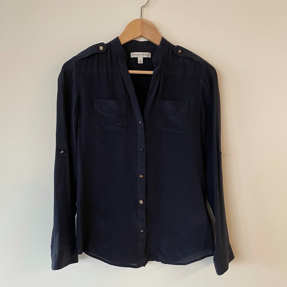 Banana Republic Silk Button-up Blouse